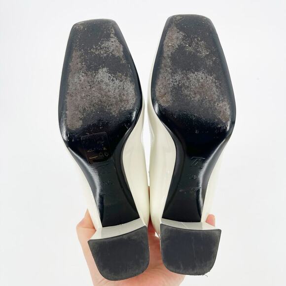 Louis Vuitton White Patent Leather Madeleine Ankle Sock Boot Logo size IT 37.5 - Picture 10 of 14